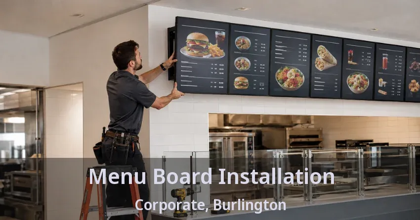 Menu Board Installation Corporate, Burlington - ON
